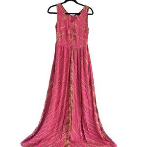 YFB Young Fabulous & Broke Women's Savannah Belted Pink Tie Dye Maxi Dress XS